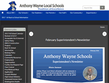 Tablet Screenshot of anthonywayneschools.org